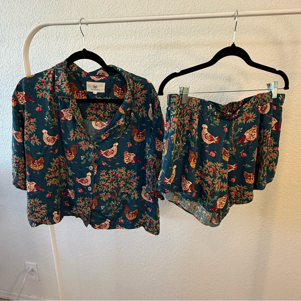 Printfresh Vibrant Chicken Print Pajama Set
